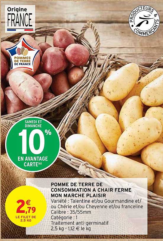 pomme de terre de consommation a chair ferme mon marche plaisir