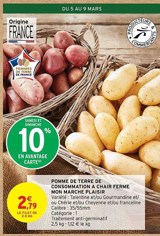Pomme De Terre De Consommation à Chair Ferme Mon Marche Plaisir