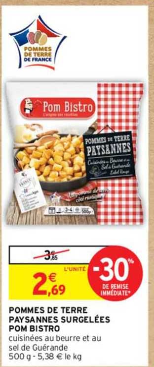 Pommes De Terre Paysannes Surgelées Pom Bistro