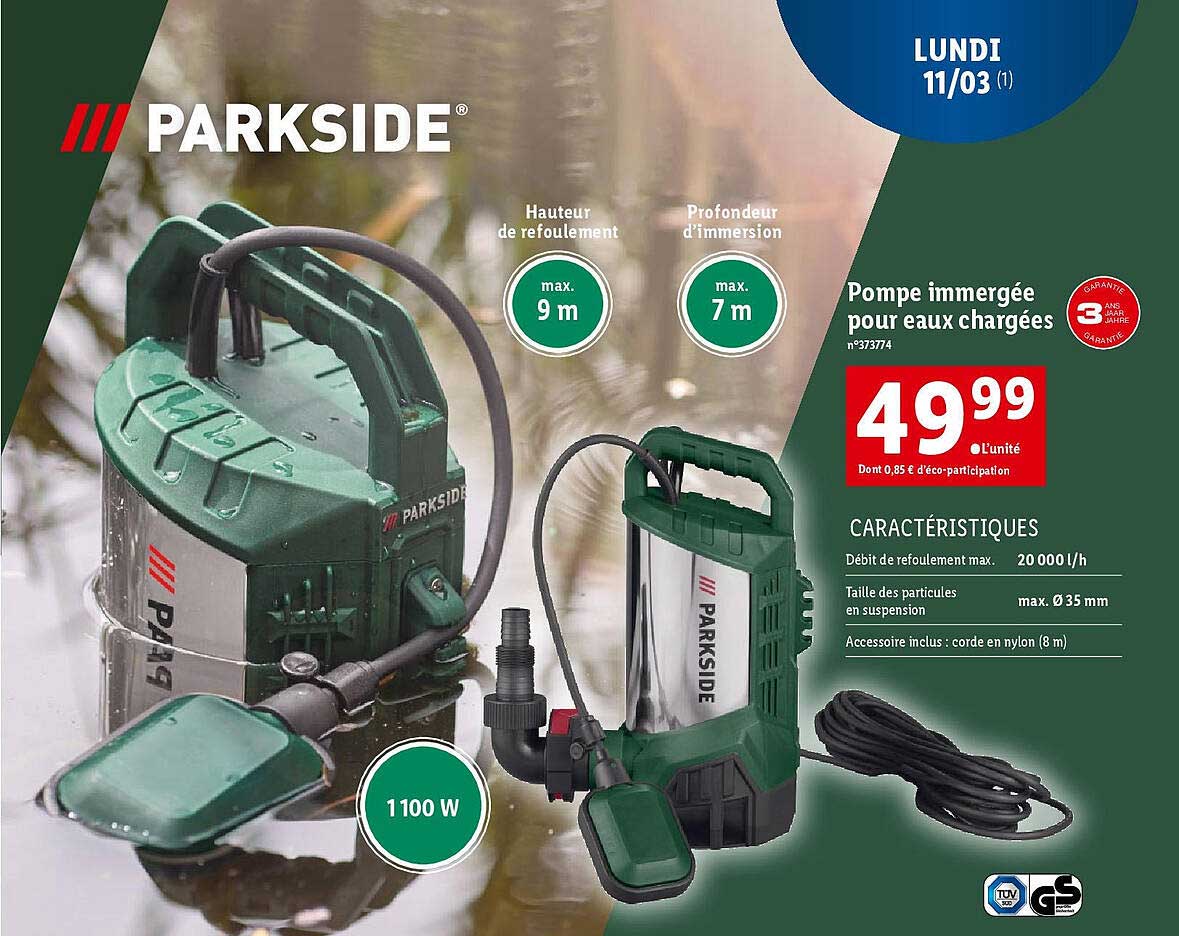 pompe immergée pour eaux chargées