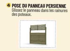 pose du panneau persienne