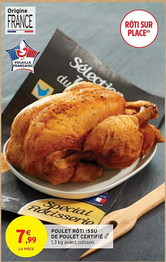 Poulet Rôti Issu De Poulet Certifié