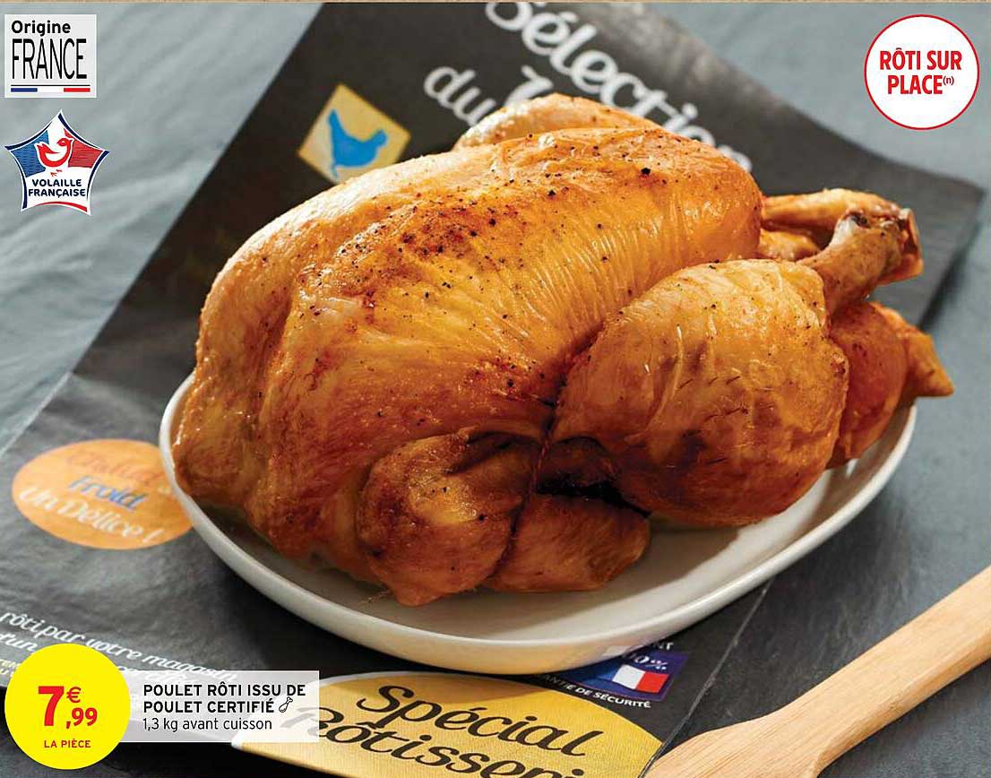 Poulet Rôti Issu De Poulet Certifié
