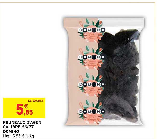 pruneaux d'agen calibre 66/77 domino