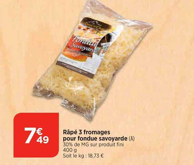 Râpé 3 Fromages Pour Fondue Savoyarde