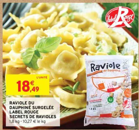 raviole du dauphiné surgelée label rouge secretes de ravioles