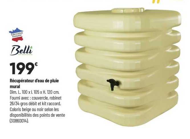 Récupérateur D'eau De Pluie Mural Belli