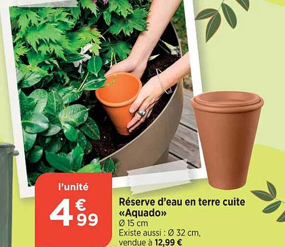réserve d'eau en terre cuite "aquado"