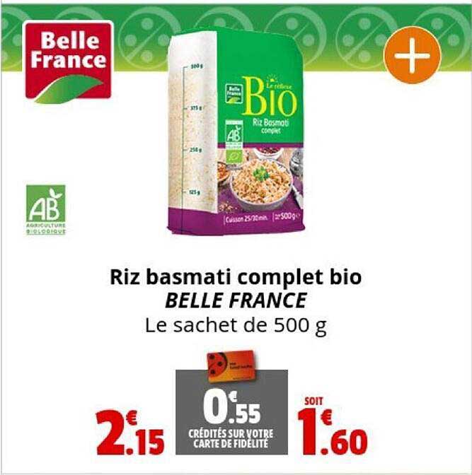 riz basmati complet bio belle france