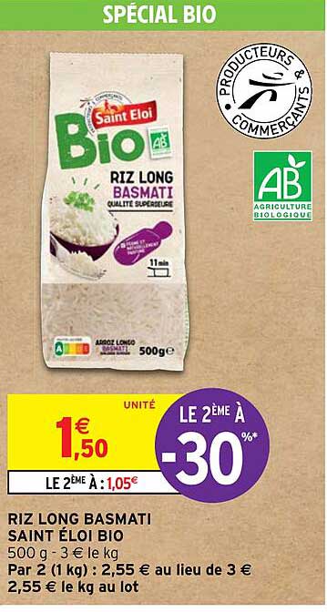 riz long basmati saint éloi bio