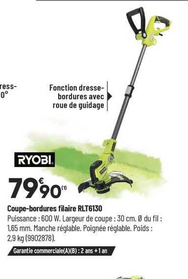 ryobi coupe-bordures filaire rlt6130