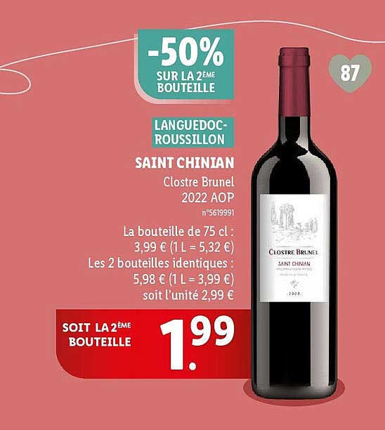 saint chinian clostre brunel 2022 aop