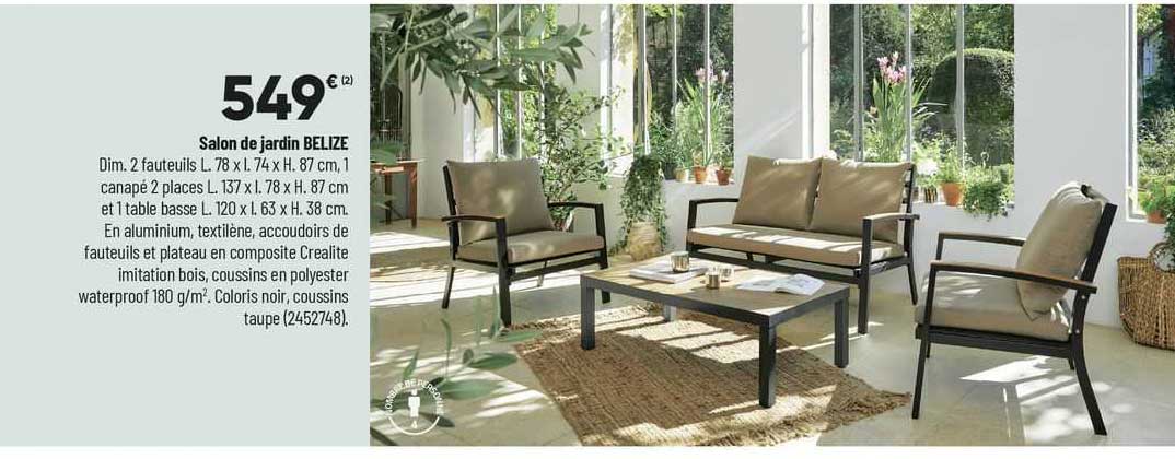 salon de jardin belize