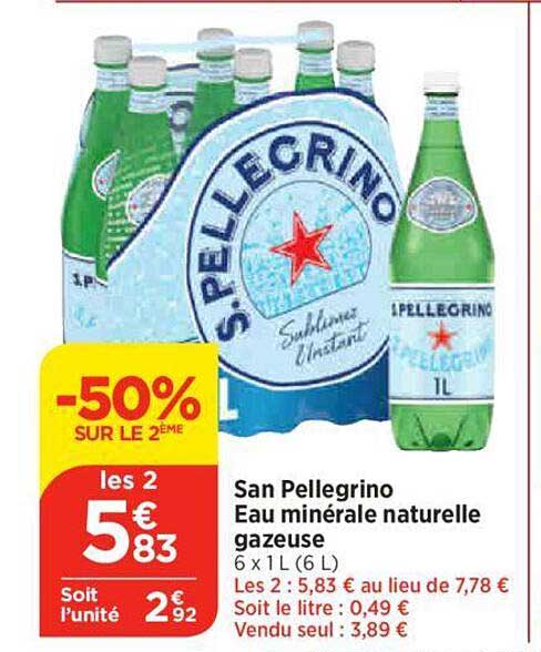 san pellegrino eau minérale naturelle gazeuse