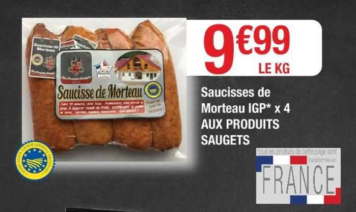 Saucisses De Morteau Igp X4 Aux Produits Saugets