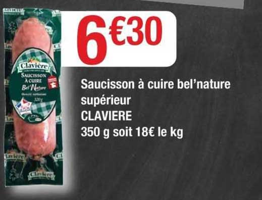 Saucisson à Cuire Bel'nature Supérieur Clavière