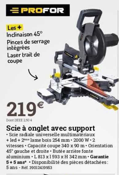 Scie à Onglet Avec Support