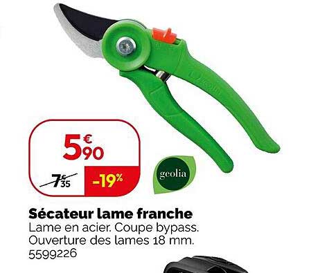sécateur lame franche geolia