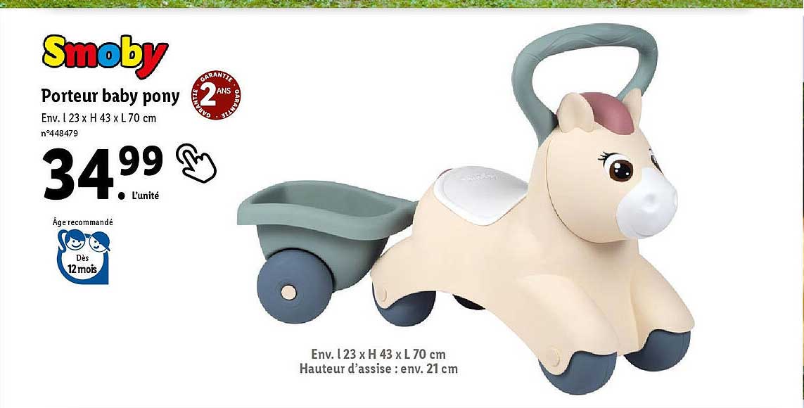 smoby porteur baby pony