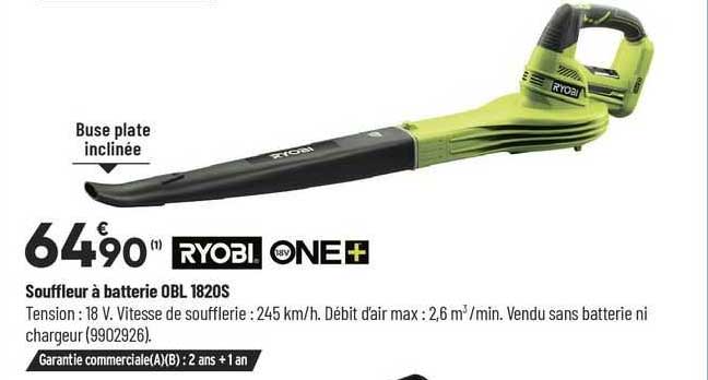 Souffleur à Batterie Obl 1820s Ryobi One+