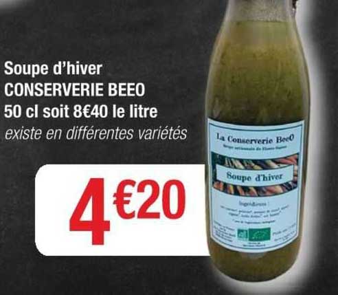 soupe d'hiver conserverie beeo