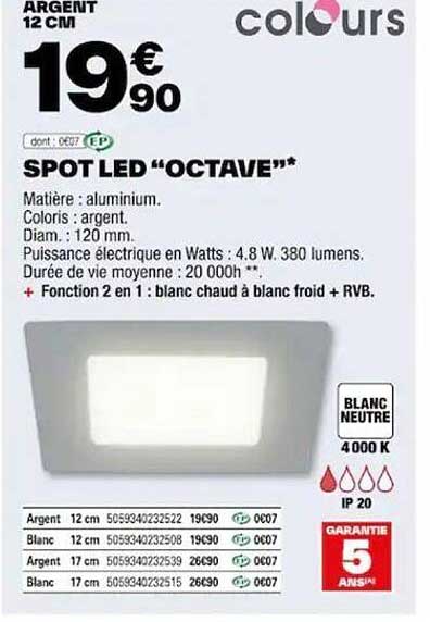 Spot Led "octave" Colours