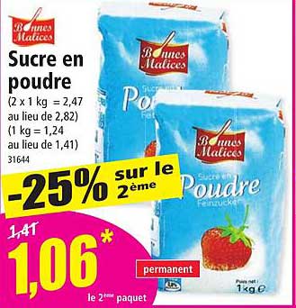 sucre en poudre bonnes malices