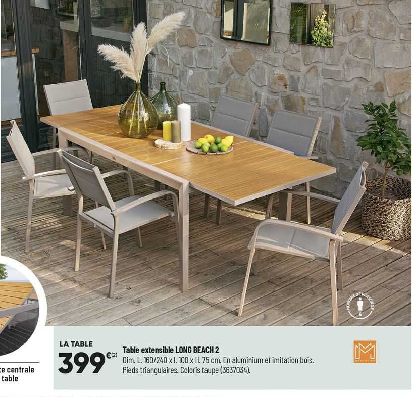 table extensible long beach 2