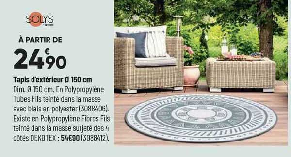 tapis d'extérieur ø 150 cm solys