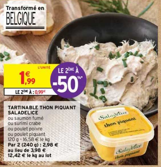 tartinable thon piquant saladelice