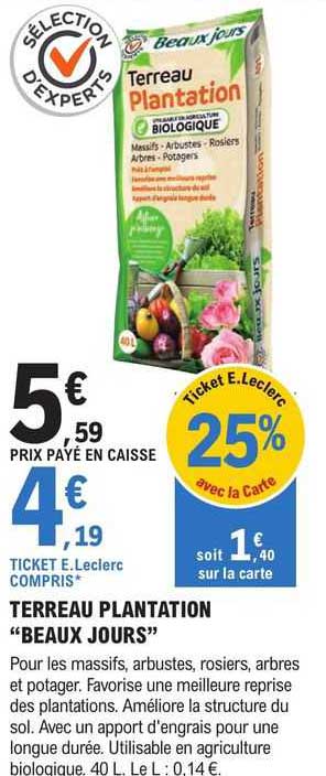 terreau plantation "beaux jours"