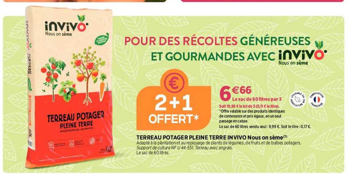 terreau potager pleine terre invivo nous on sème