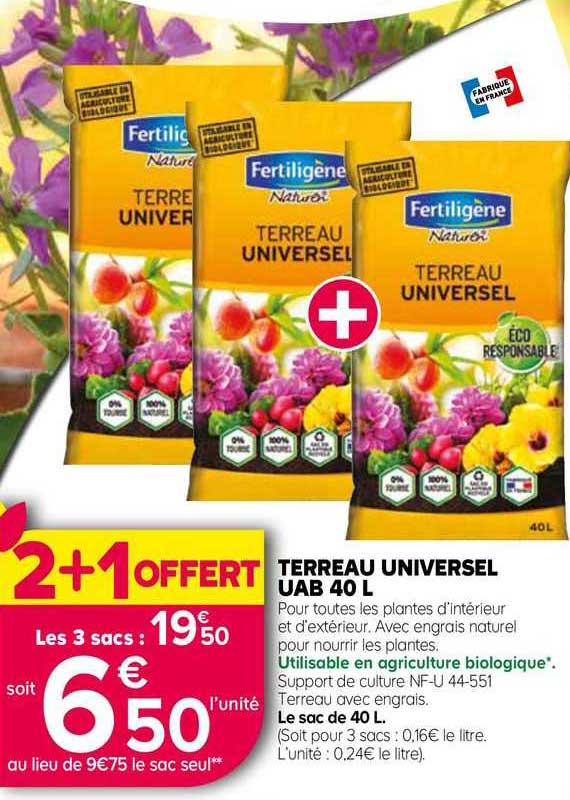 terreau universel uab 40 l
