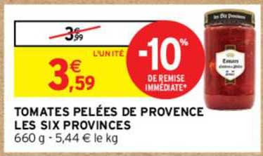 tomates pelées de provence les six provinces