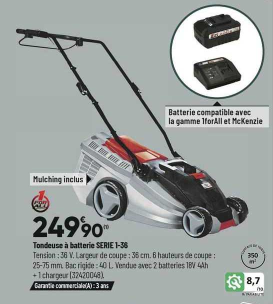 tondeuse à batterie serie 1-36 1 for all