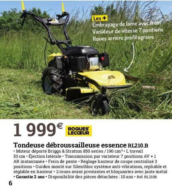 tondeuse débroussailleuse essence rl210.b