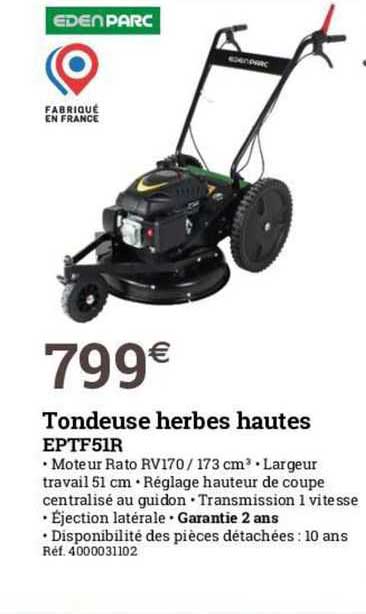 tondeuse herbes hautes eptf51r