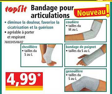 topfit bandage pour articulations