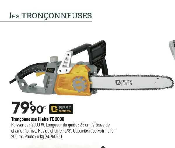 Tronçonneuse Filaire Te 2000 Best Green