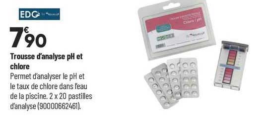 trousse d'analyse ph et chlore edg