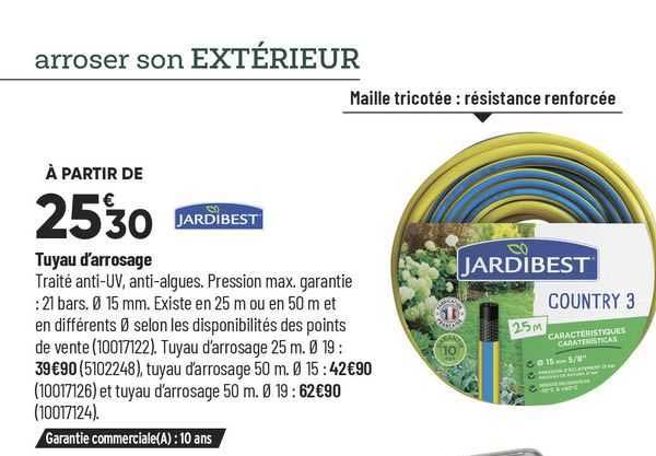tuyau d'arrosage jardibest