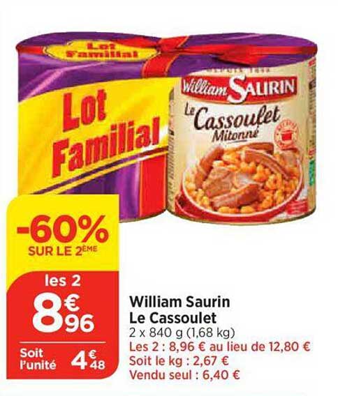william saurin le cassoulet