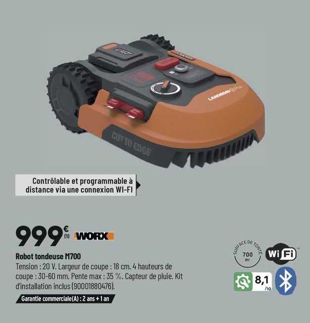 worx robot tondeuse m700