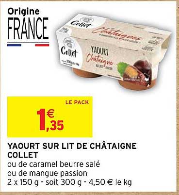 yaourt sur lit de châtaigne collet