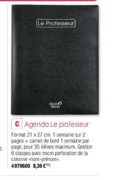 Agenda Le Professeur