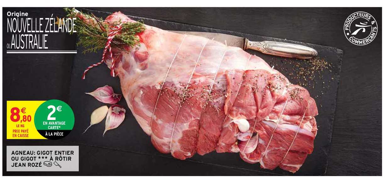 agneau : gigot entier ou gigot à rôtir jean rozé