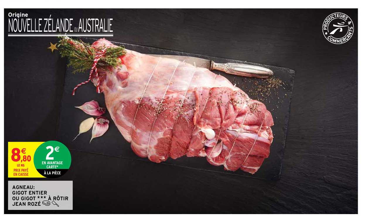agneau : gigot entier ou gigot à rôtir jean rozé