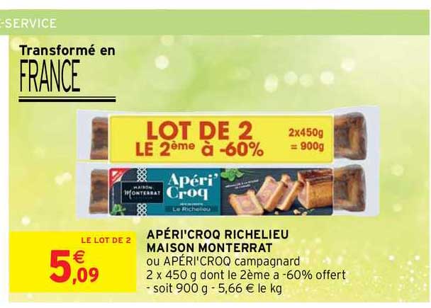 Apéri'croq Richelieu Maison Monterrat