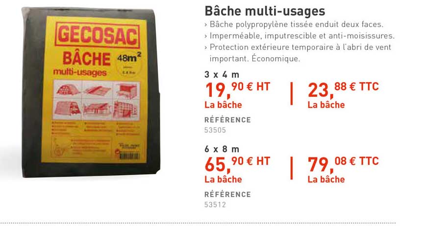 Bâche Multi-usages Gecosac