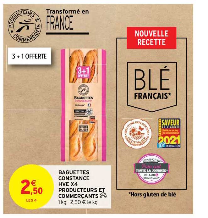baguettes constance hve x4 producteurs et commerçants